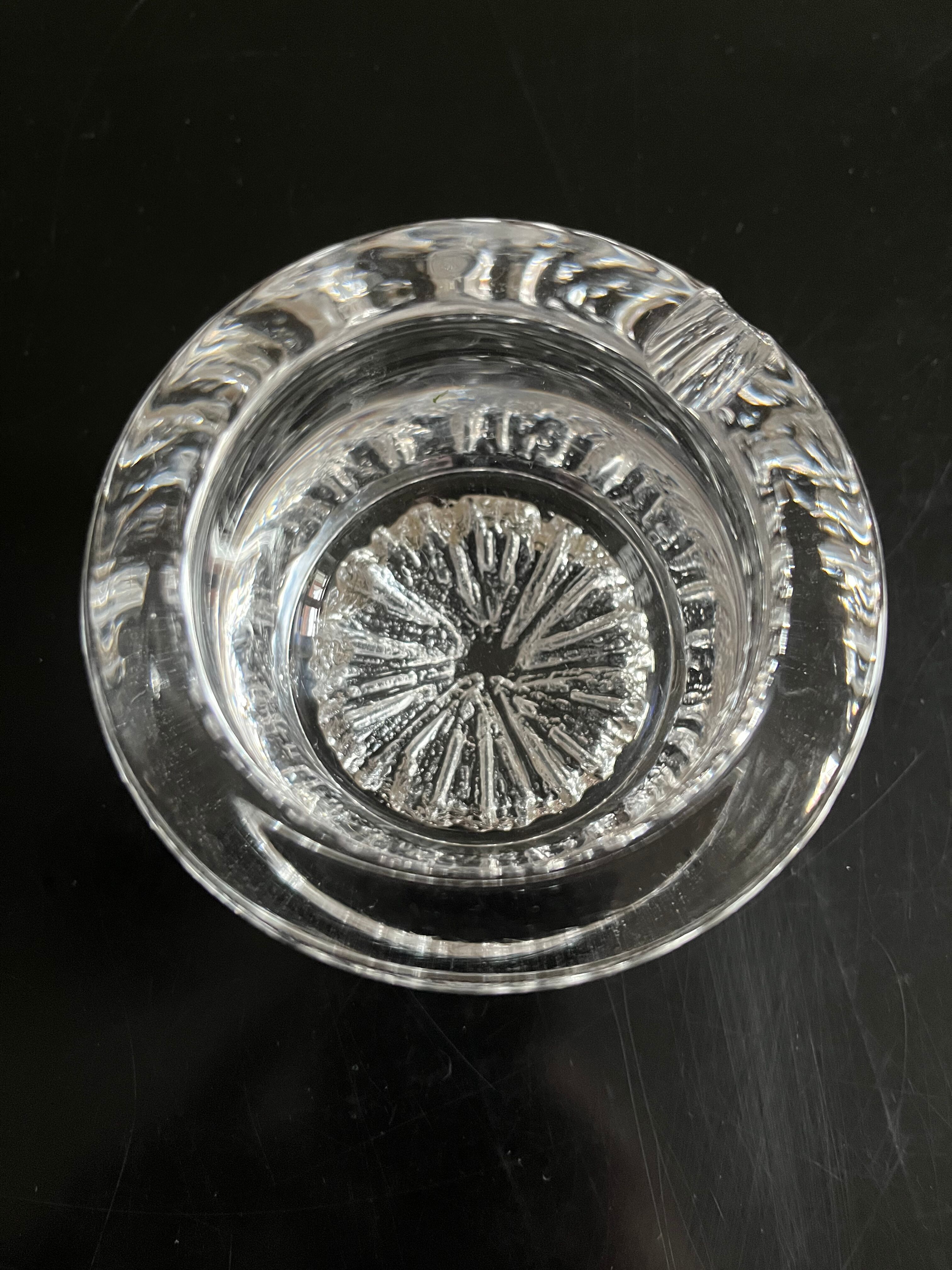 Round ashtray Daum crater model