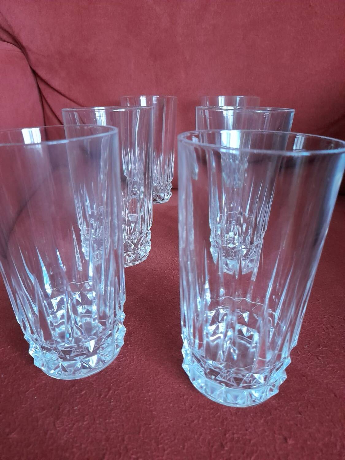 6 verres haut en cristal d’Arques