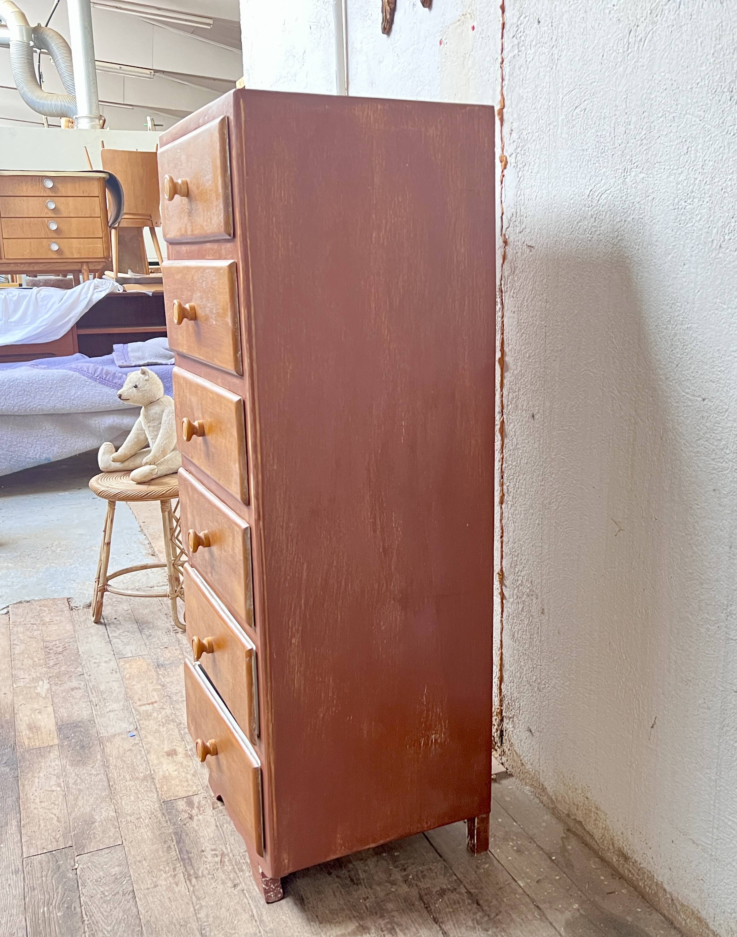 Commode semainier chiffonnier vintage 1950