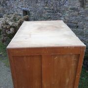 Vintage wardrobe with compass feet in beech