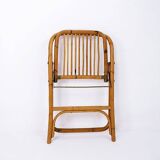 Mid-Century Italian Bamboo Dal Vera Folding Chair, 1960s