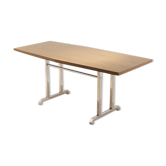 Desk 1970 in teak wood & structure chrome