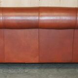 Vintage leather canapé in Art Nouveau style