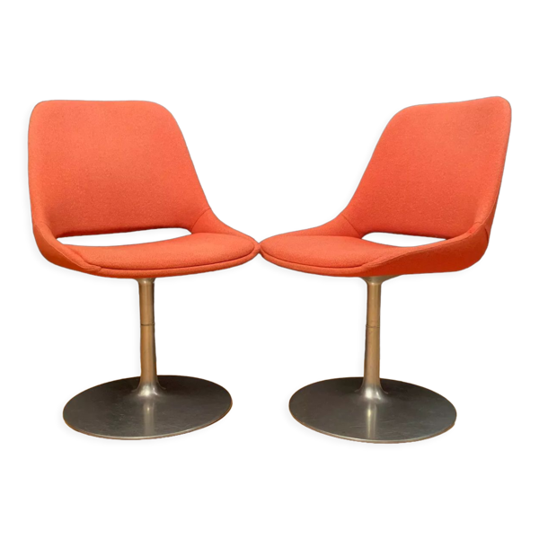 Paire de chaises pivotantes « Polaris » exclusives par Eero Aarnio, Asko Export, Finlande, années 1970.