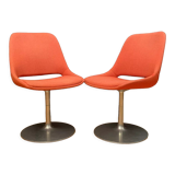 Pair of "Polaris" swivel chairs, exclusive, by Eero Aarnio, Asko Export, Finland, 1970s.