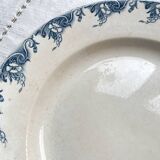 Vintage round dish Terre de fer Aux Lions de Paris model "Perselle" Made in France