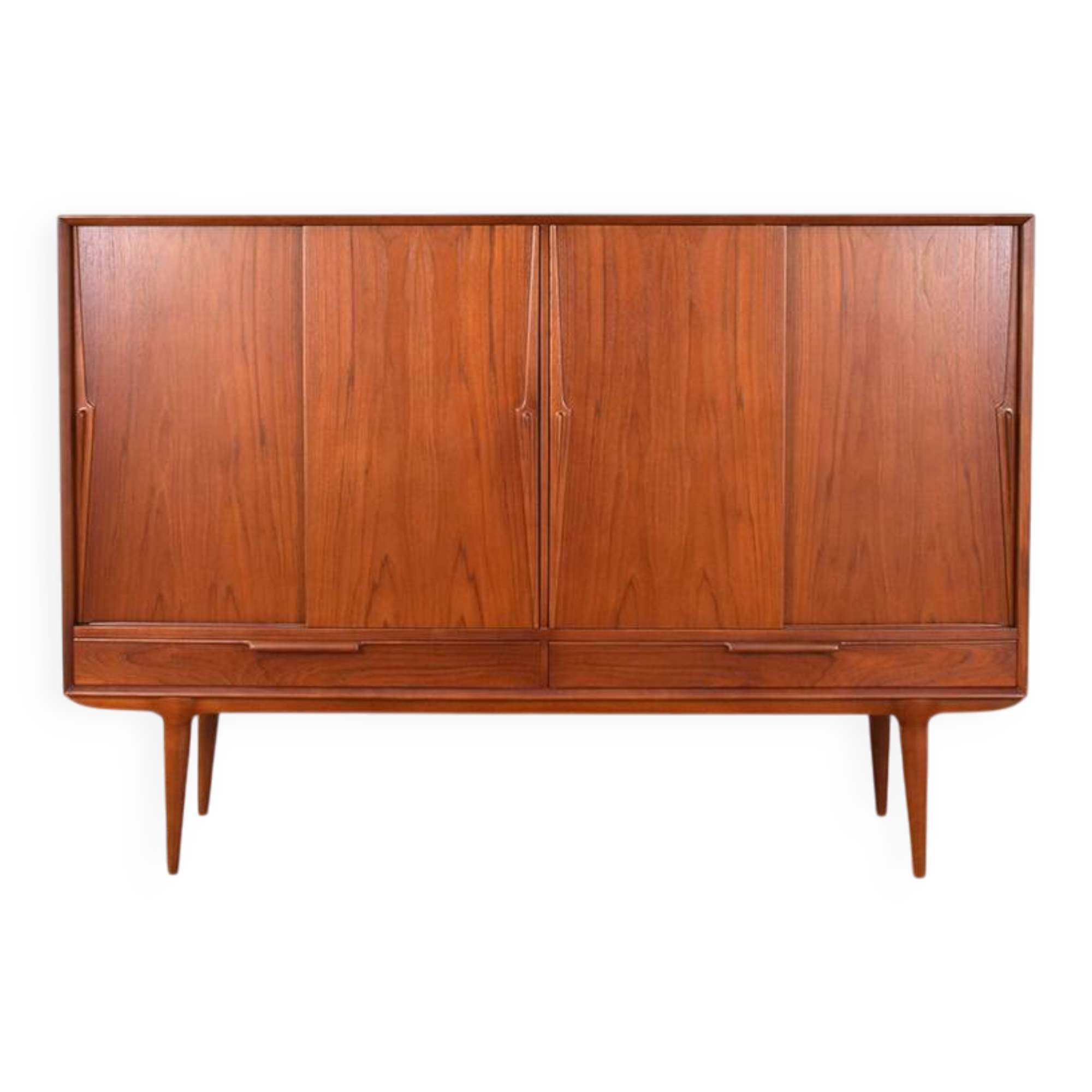 Mid-Century Danish Teak Highboard Model 13 by Gunni Omann for Omann Jun, 19