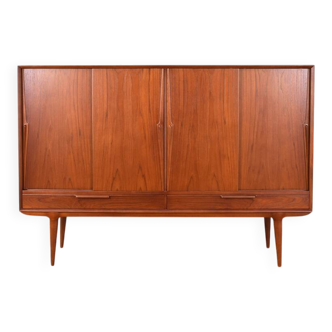 Mid-Century Danish Teak Highboard Model 13 by Gunni Omann for Omann Jun, 19