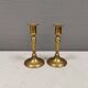 A set of vintage brass candlesticks. Denmark 1960-70s.