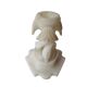 Antique Alabaster Tea Light Holder On Foot, late 1800s