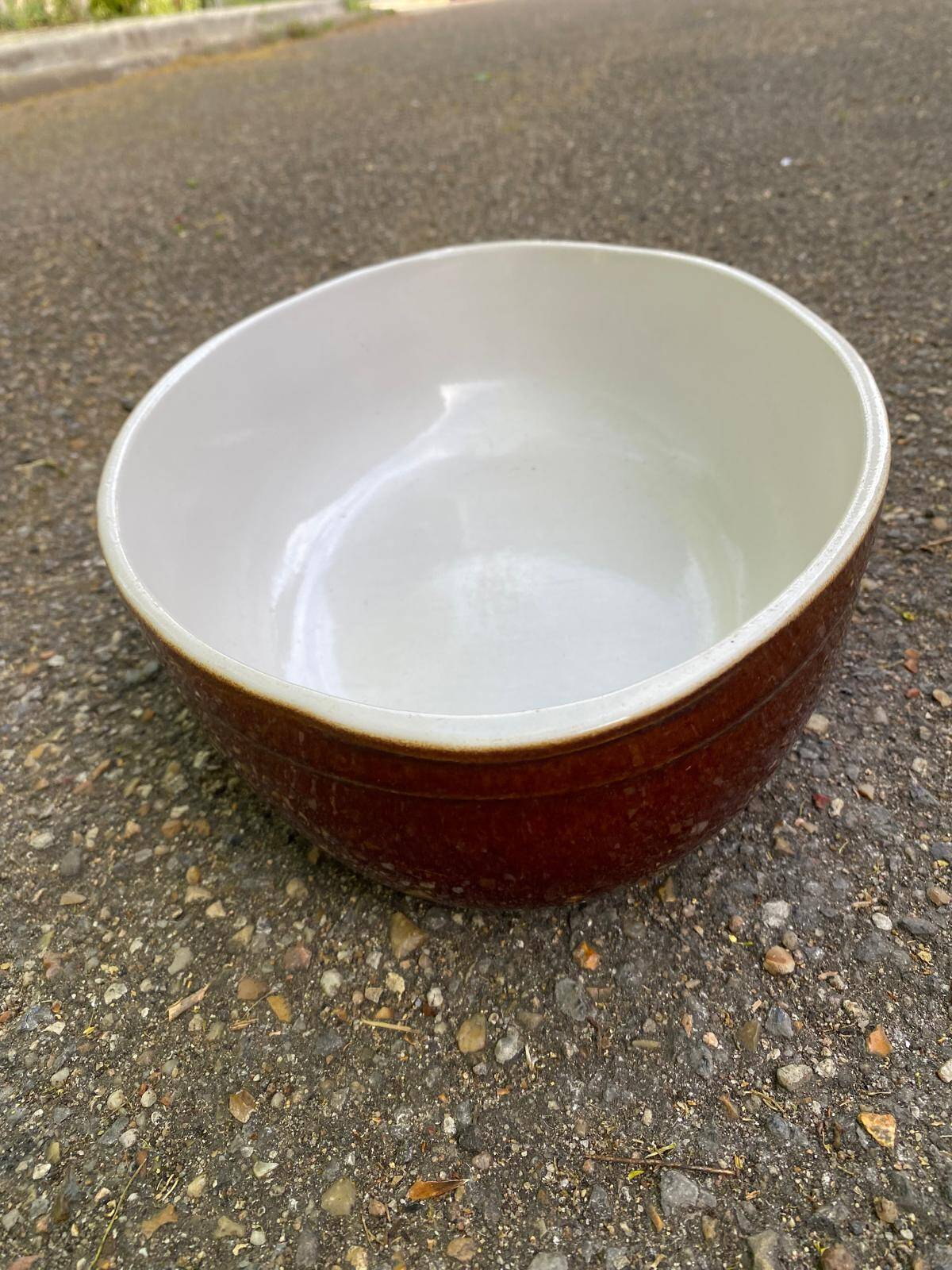 Oval stoneware salad bowl 2 litres