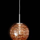 Murano Glass Pink Pendant Light by Doria, Germany, 1970s