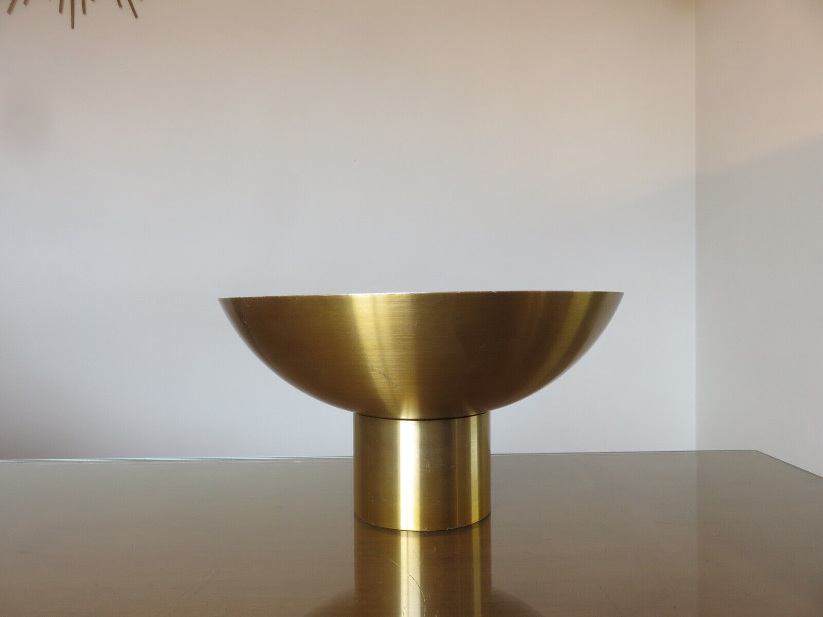 Table lamp in gilded aluminum edition sce 1970