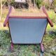 Art Deco club armchair in solid wood, early 20th century
