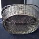 Basket, old basket in woven silver metal wire