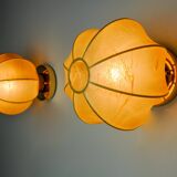 Pair of “cocoon” wall lights, Italy, 1960