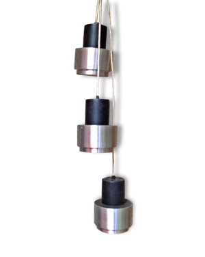 Suspension métal chromé - noir
