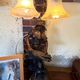 Art Nouveau lamp signed Rousseau – Large woman sculpture –