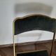 Lot de 4 chaises  pliantes - dossier et assise vert d'eau - structure métal doré -Chaisor