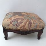Footrest in vintage upholstered wood Louis IV style