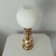 Vintage brass and opaline living room lamp