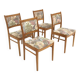 4 chaises scandinaves en chêne, Suède, 1960