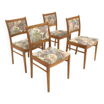 4 chaises scandinaves en chêne, Suède, 1960