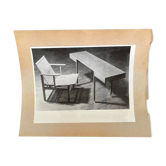 Photo originale de meubles par Karl Erik Ekselius / Suède, 1952