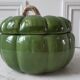 Empty pumpkin green ceramic pocket 60s-70s