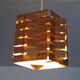 Scandinavian vintage wooden pendant lamp 1960