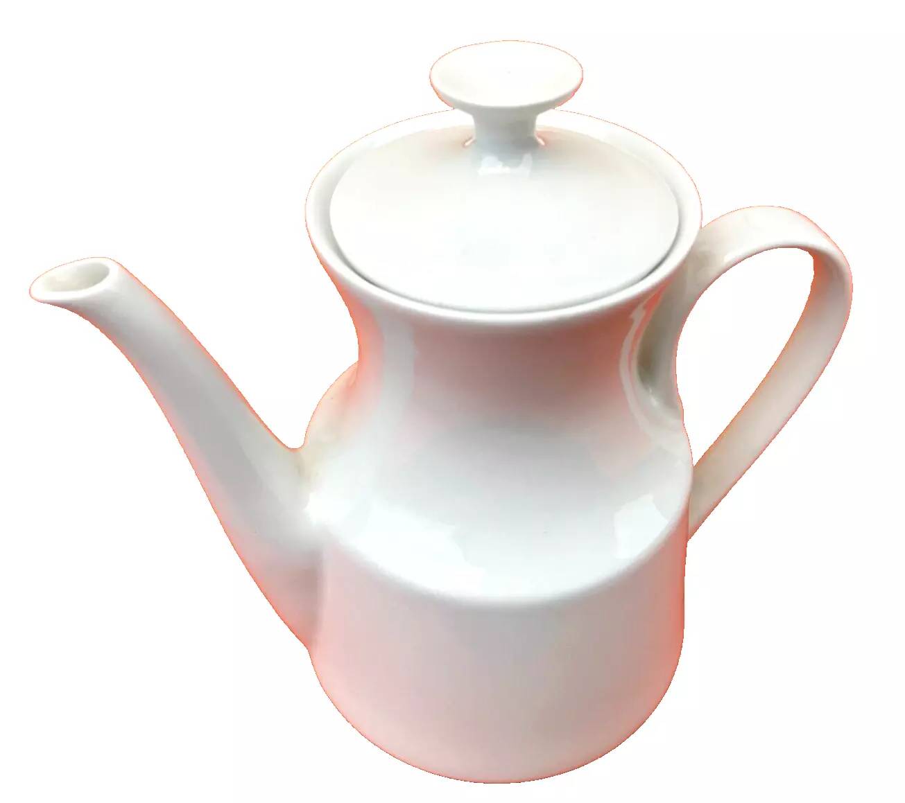 Art deco style coffee pot white porcelain