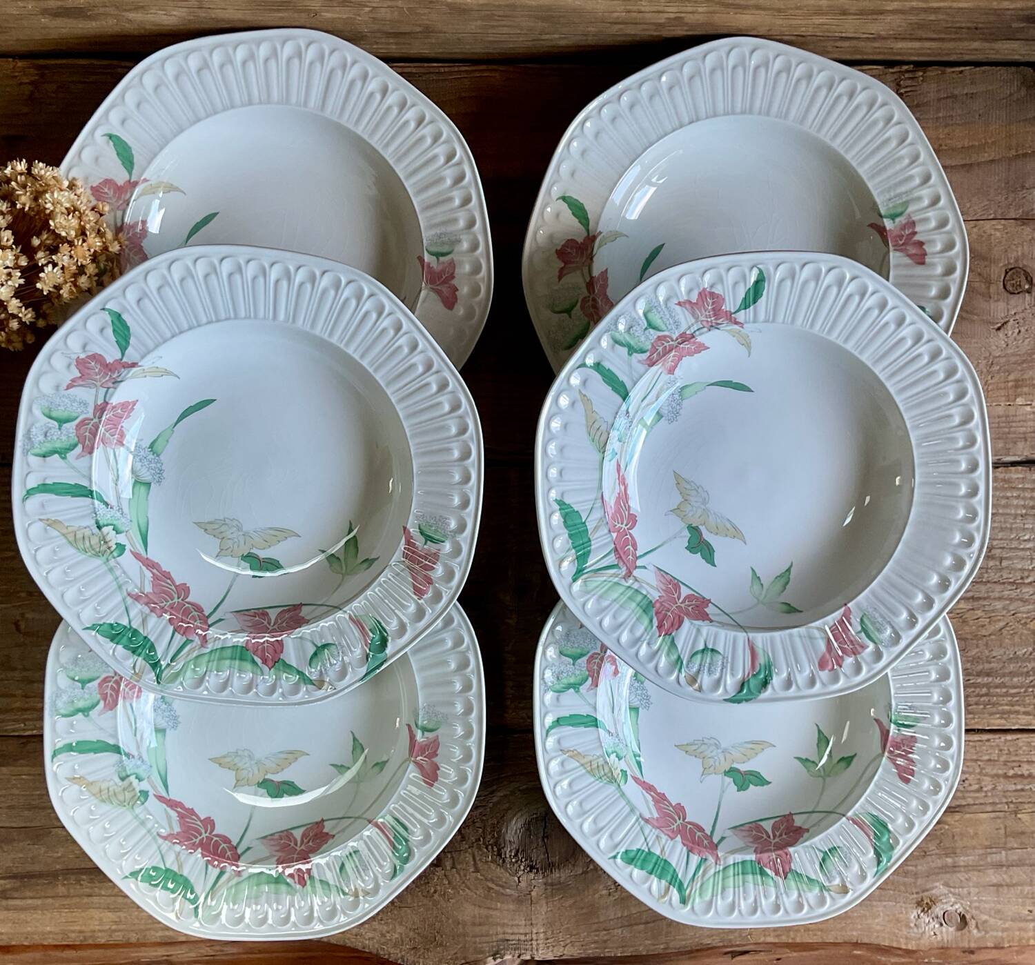 6 “Santa Clara” Spain soup plates