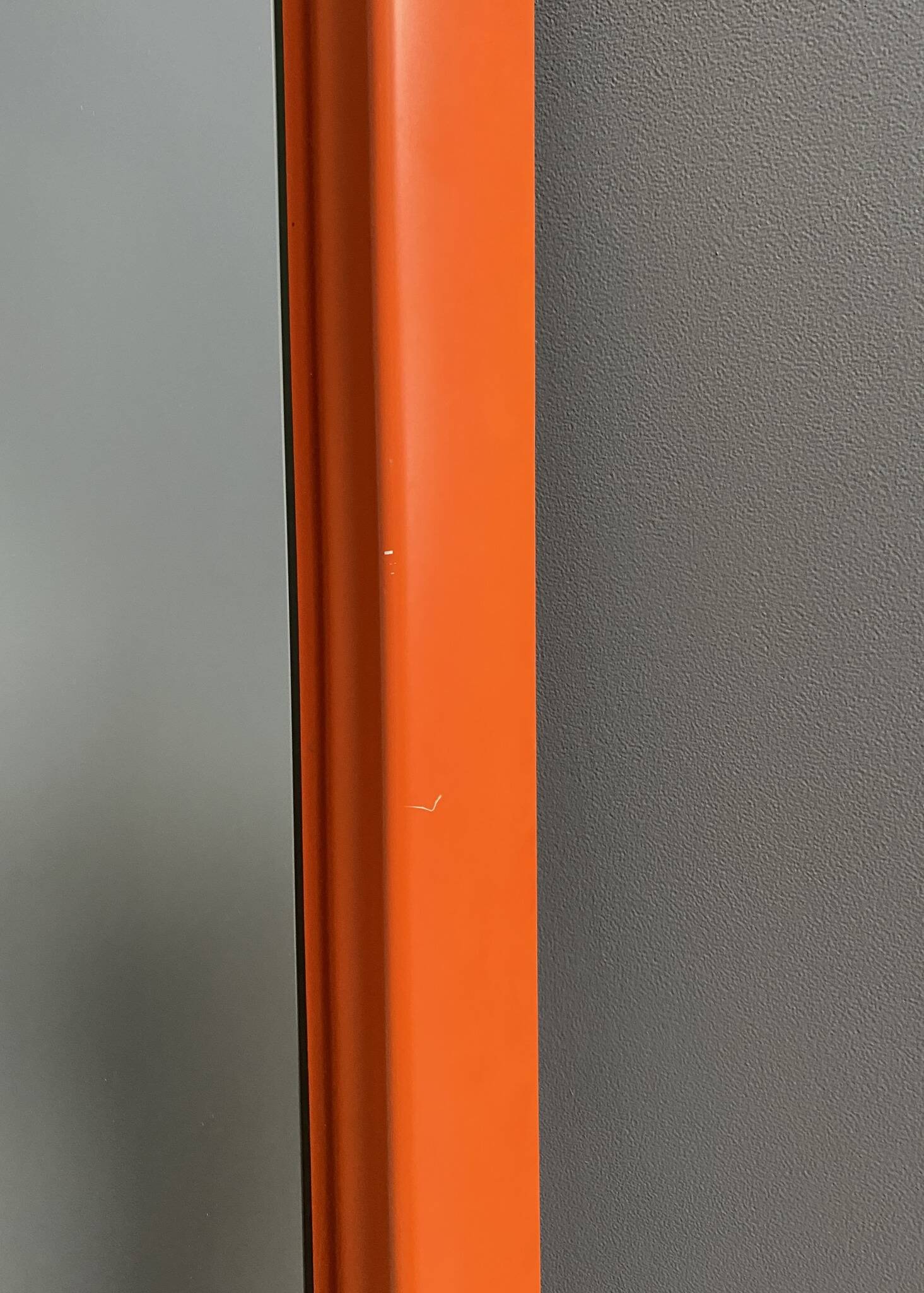 XXL orange Quadro mirror by Schönbuch 1970s