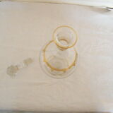 Crystal carafe decorated with gilded leafy interlacings by Saint Louis