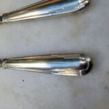 Art Deco salad cutlery in silver-plated metal and horn