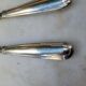 Art Deco salad cutlery in silver-plated metal and horn