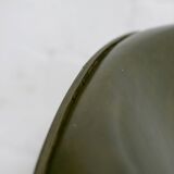 Pair of tubular armchairs, imitation leather. Circa 1950