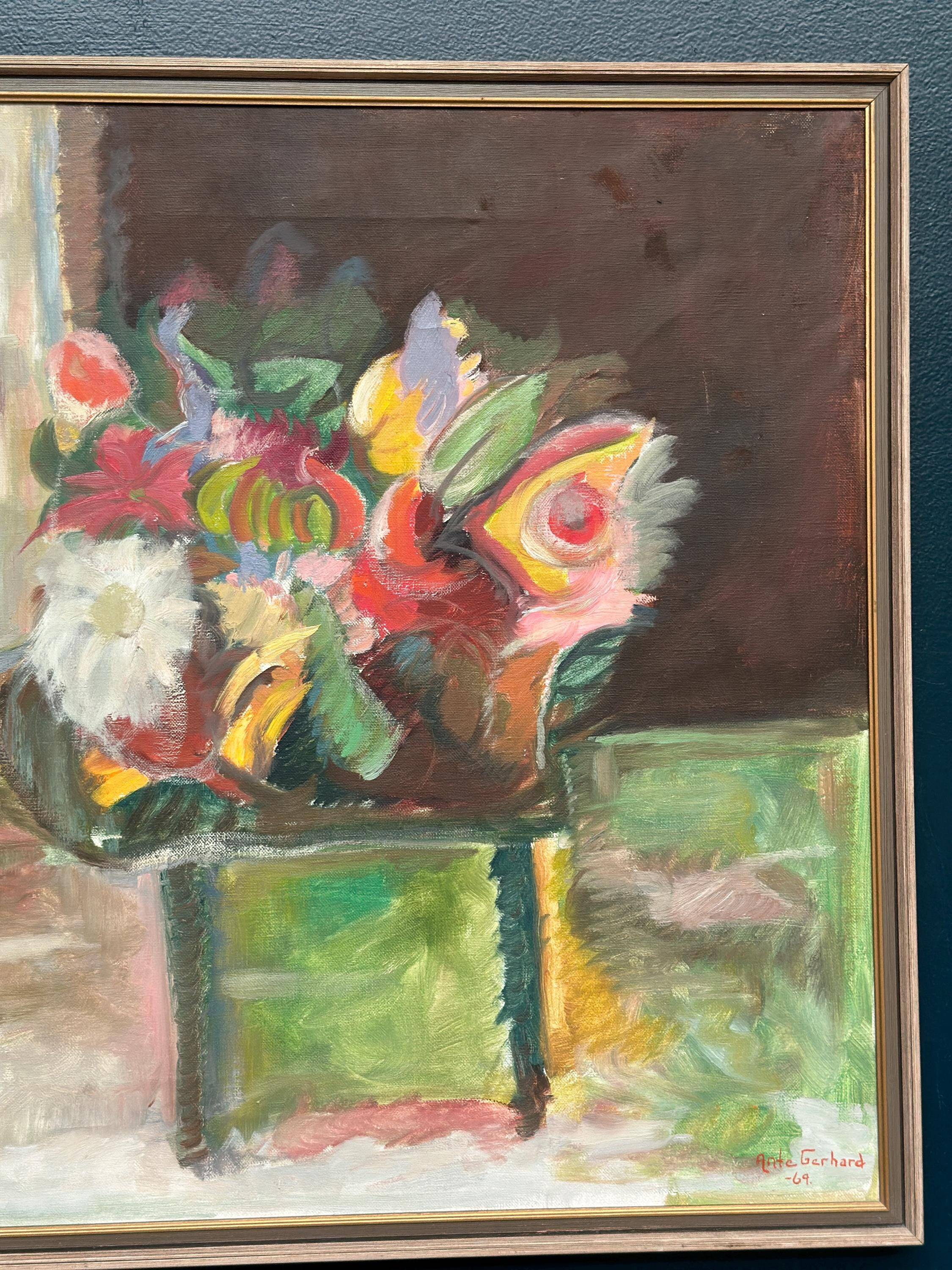 Original European Oil On Canvas – “Still Life” By Ante Gerhard