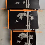 Chinese pull out tables in lase black