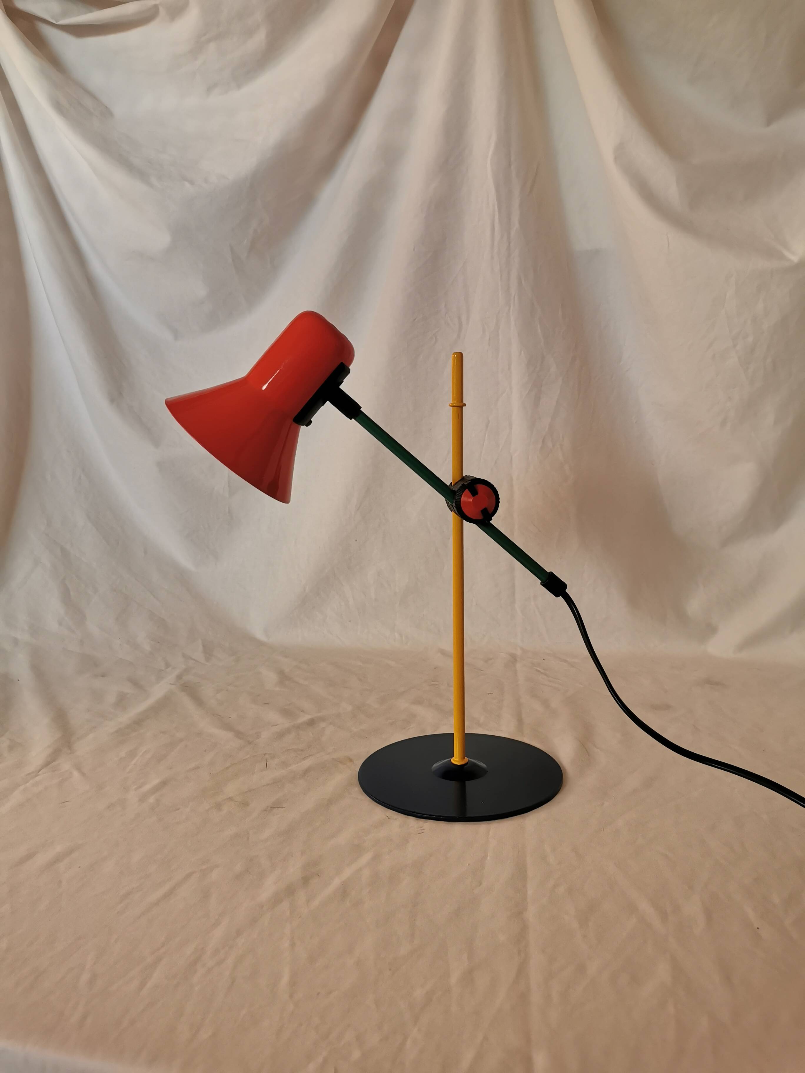Lampe articulée postmoderne Veneta Lumi, Italie, 1980