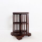 Vintage Sheraton Revival Hardwood & Revolving Bookcase Side End Table