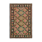Handwoven Vintage Flatweave Black Kilim 192 cm x 290 cm - 23330