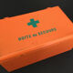 Orange metal box