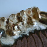 Flamed stoneware dish