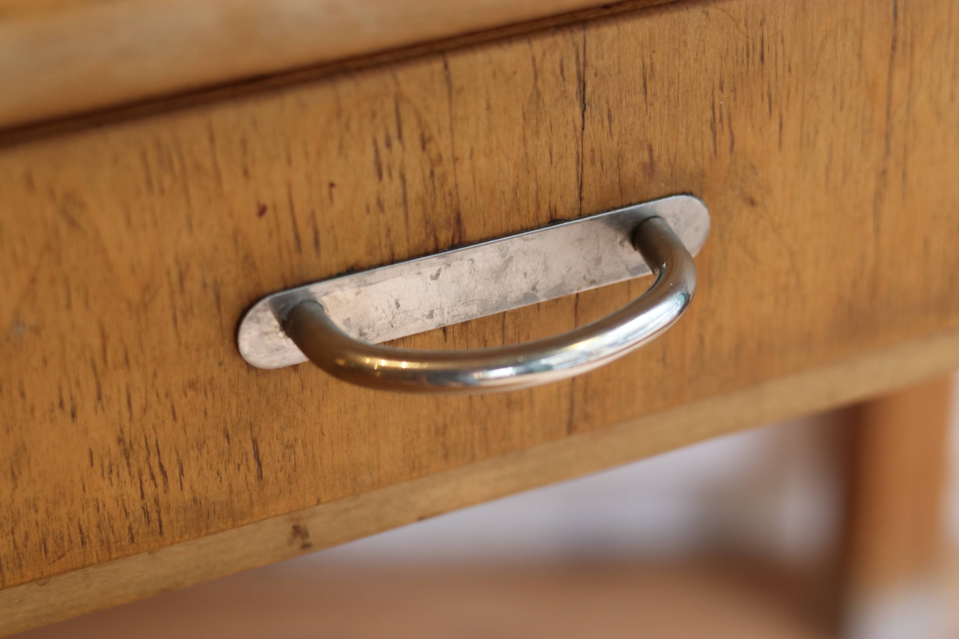 Light wood kitchen or office table, 1930s-40s