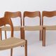 Lot de 4 chaises de salle à manger en teck par Niels Otto Møller – Modèle 71, style vintage danois