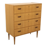 Scandinavian oak chest of drawers, Sweden, 1960