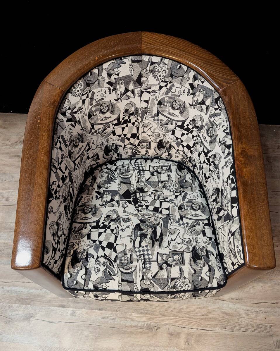 Art Deco swivel armchair