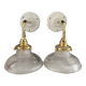 Paire d’appliques murales tulipes holophane