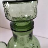 Carafe and matching tumblers in molded glass